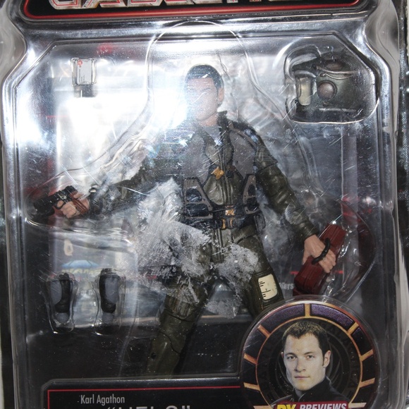 Battlestar Galactica.  Kurl Agathon.  "Helo" Raptor Gear. Action Figure. - Picture 3 of 6